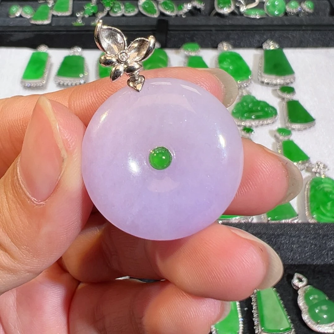 【闪购商品】翡翠吊坠(不含链)18K金镶嵌