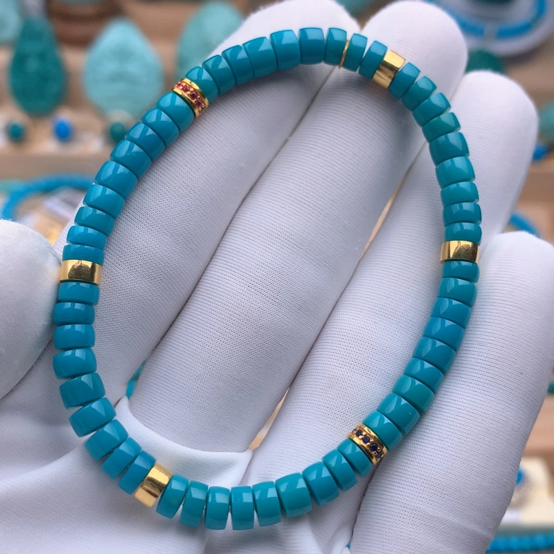 18K金镶嵌绿松石珠宝奇石