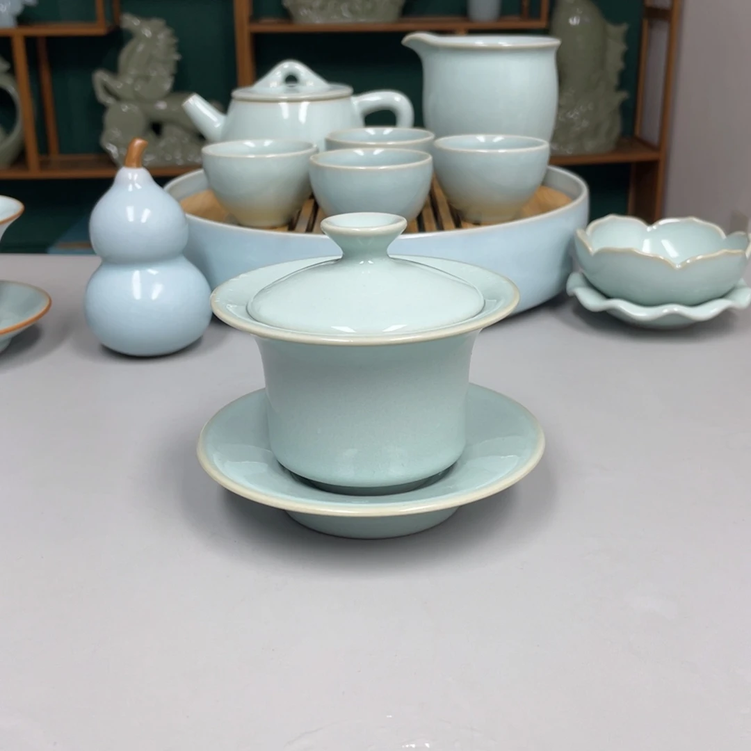 瓷赵琳老师马蹄盖碗带礼盒