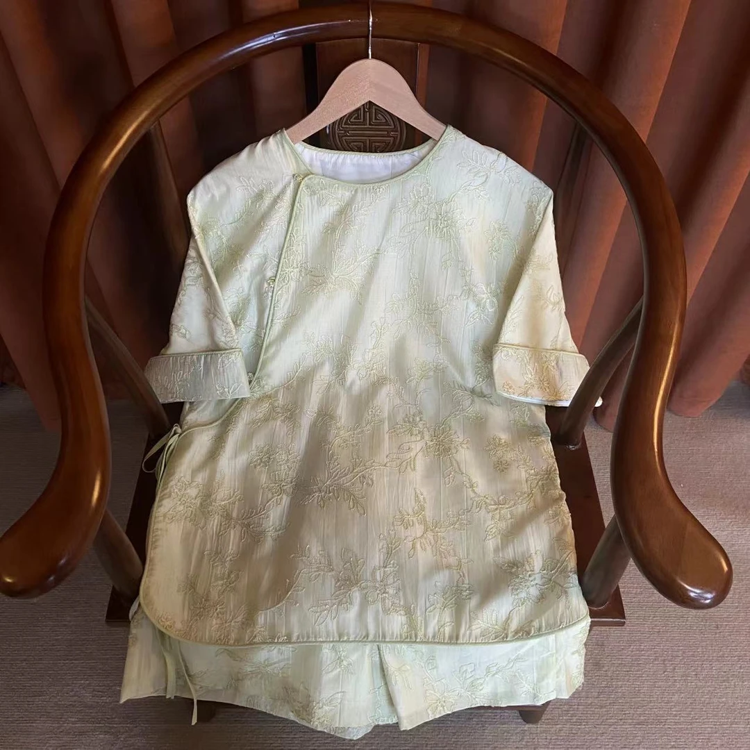 【白玉】时尚中国风百搭新中式设计师款气质洋气国风俩件套女套装