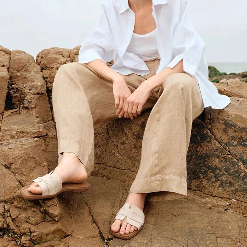 【百万严选】软！罗马假日拖鞋 ~纯尾 软底外穿夏季百搭凉拖~A5198