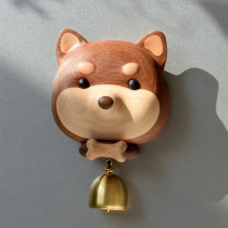 乌檀木柴犬门铃可爱居家冰箱贴铃铛 HHTSH-62