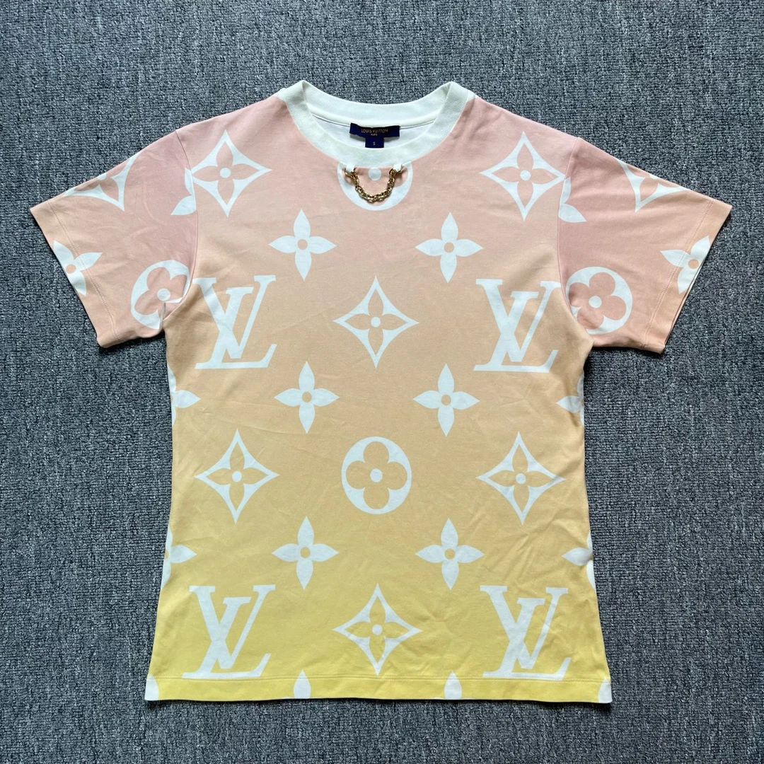 99新 LouisVuitton/路易威登 老花满印锁链短袖/S码/99新/11529