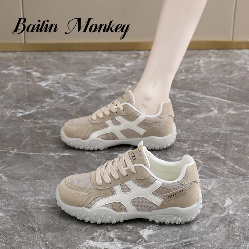 品牌双网面内增高老爹鞋女2025春秋季新款透气休闲厚底休闲阿甘鞋