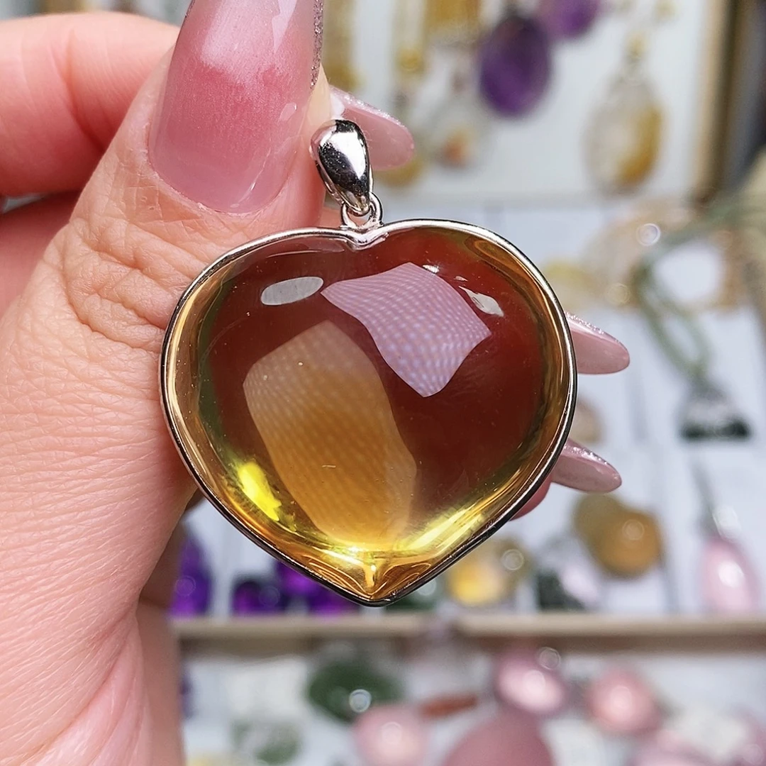 水晶银S925镶嵌吊坠(赠链)