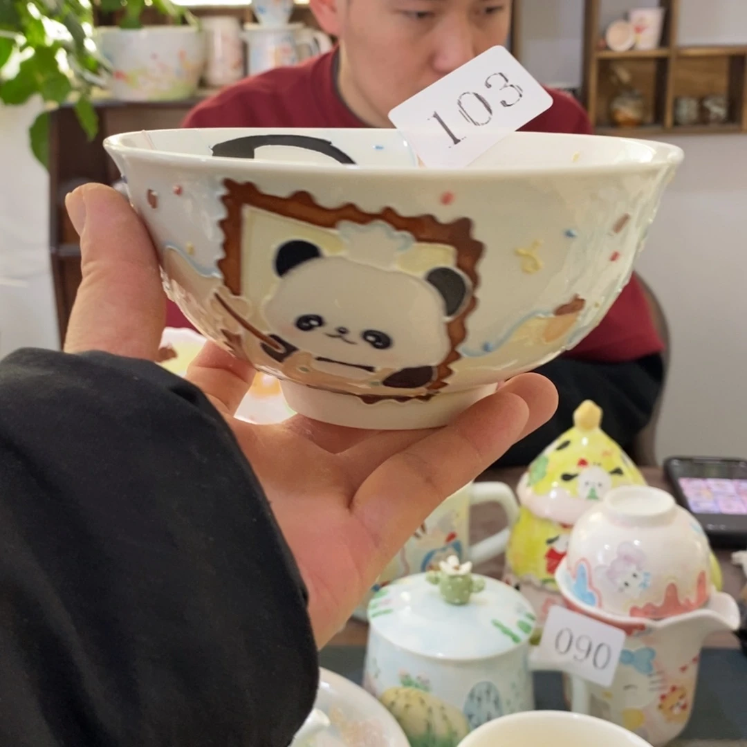 瓷片景德镇釉下彩手绘