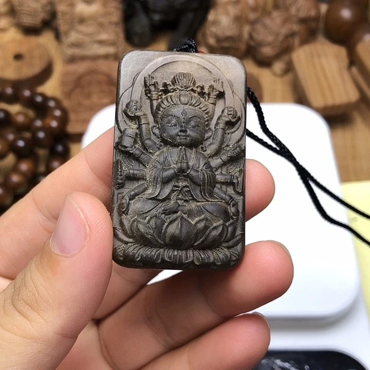 檀香木手串/手链小***人老山檀香阴沉千手观音
