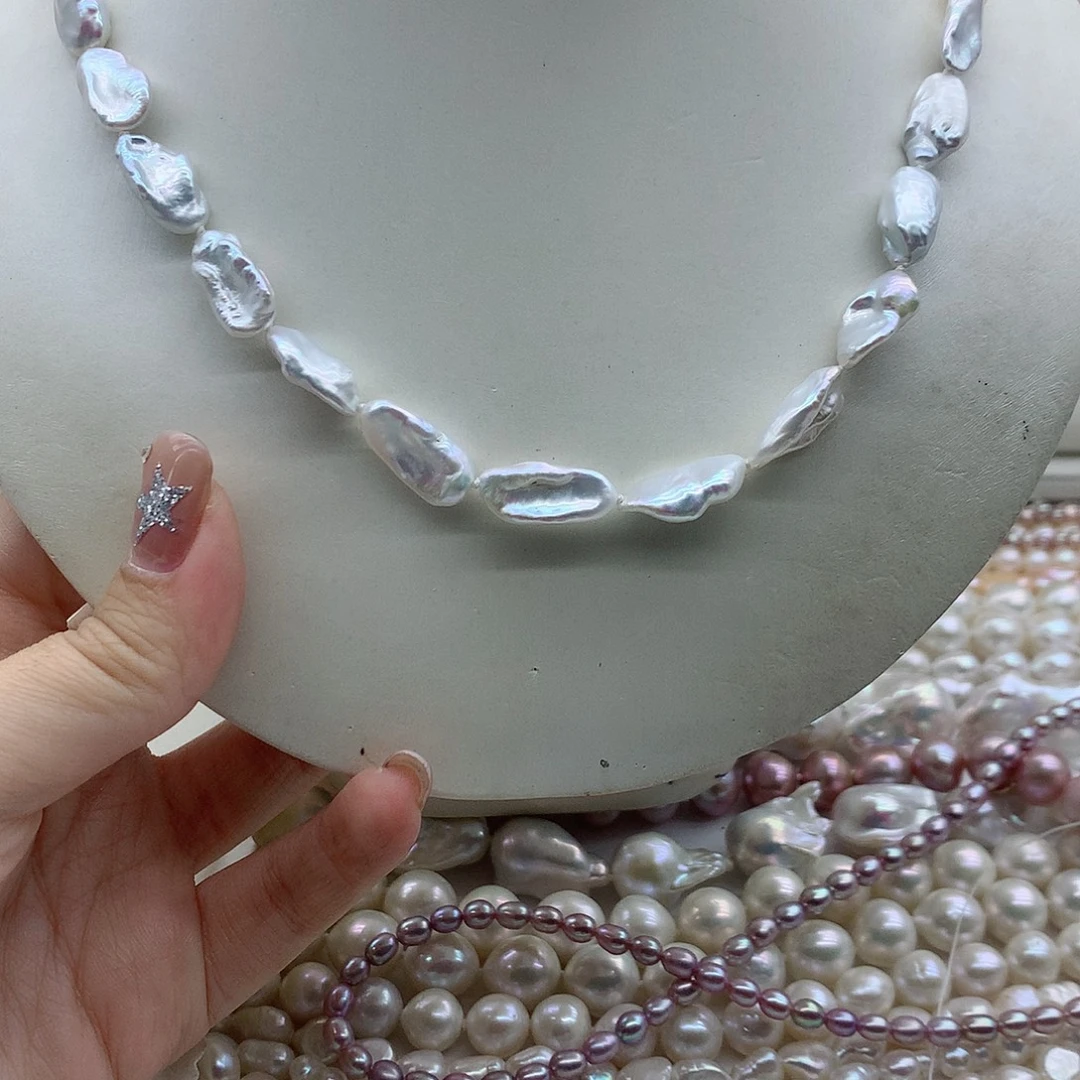 银S925镶嵌淡水珍珠颈饰