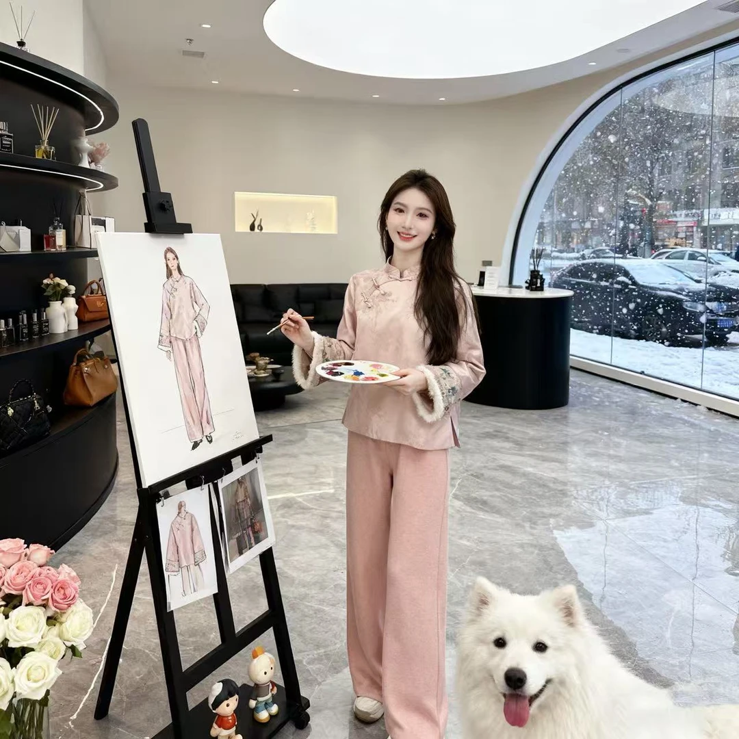 新中式设计感百搭加厚重工刺绣外套-520144