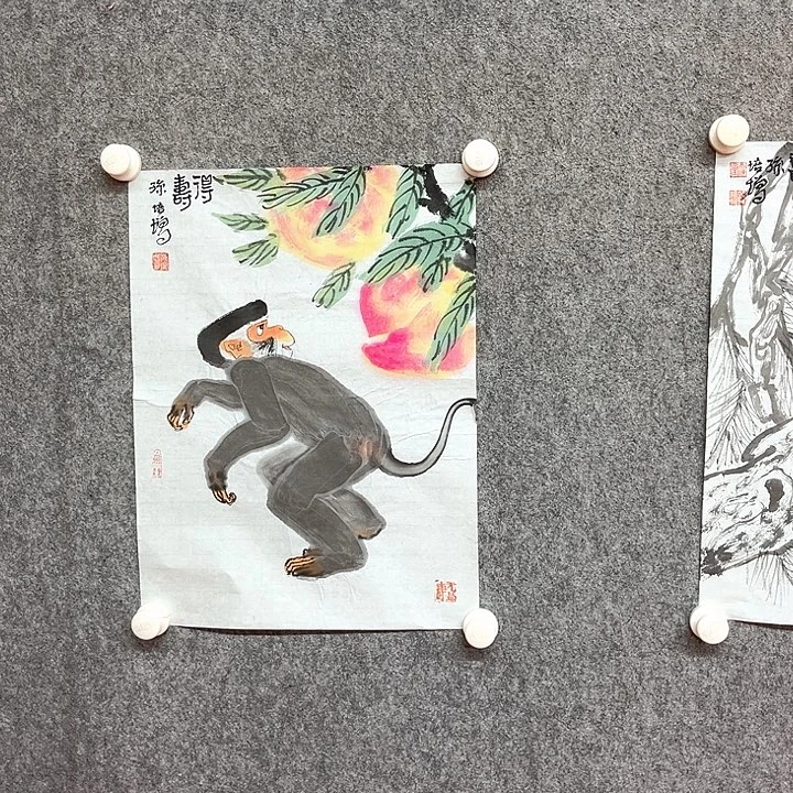 国画得寿绘画作品