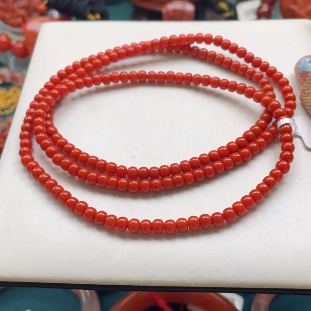 南红玛瑙未镶嵌瓦西南红满肉老邢多圈4+mm