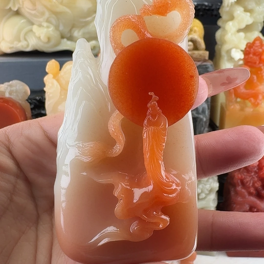 这****寿山石精品俏色摆件