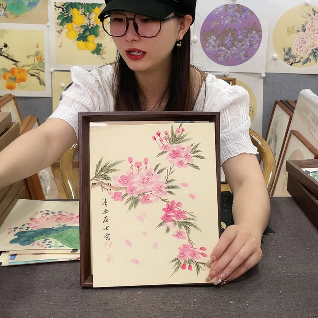 书法手绘带框尺寸:24*29