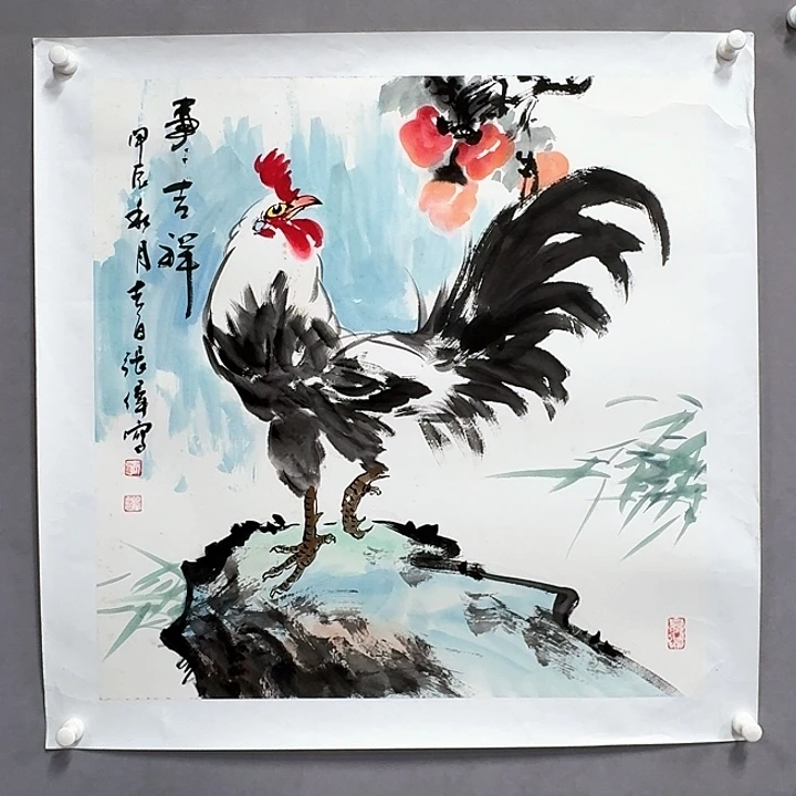 国画亲笔手绘放心去藏