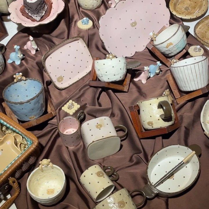 瓷摆件小熊陶瓷来啦