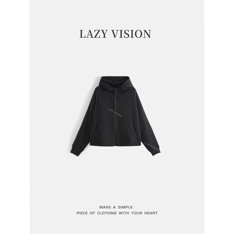LAZYVISION【璐璐2.0】连帽开衫休闲卫衣ZMD-24854小小