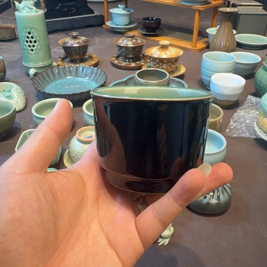 龙泉青瓷茶具微瑕