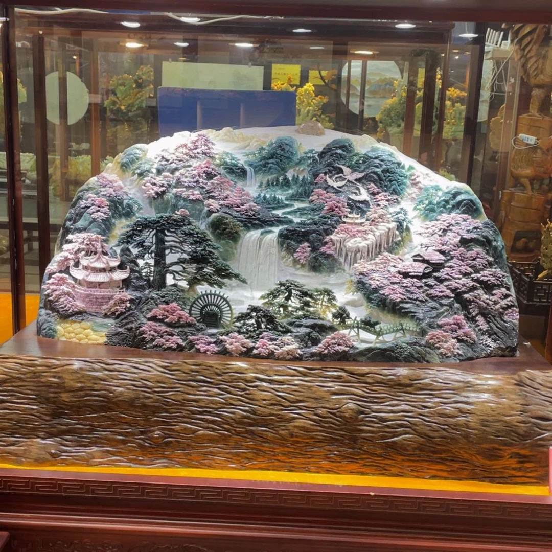 蛇纹石玉未镶嵌摆件