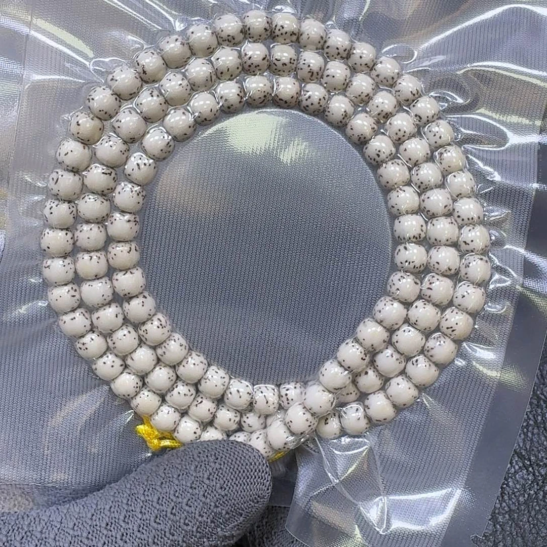 星月菩提手串8*7原生态河豚大留白手串