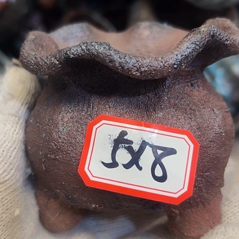 红陶粗陶花盆手工