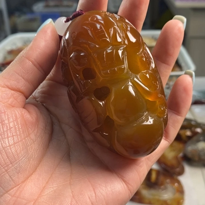 玛瑙/玉髓未镶嵌吊坠(不含链)