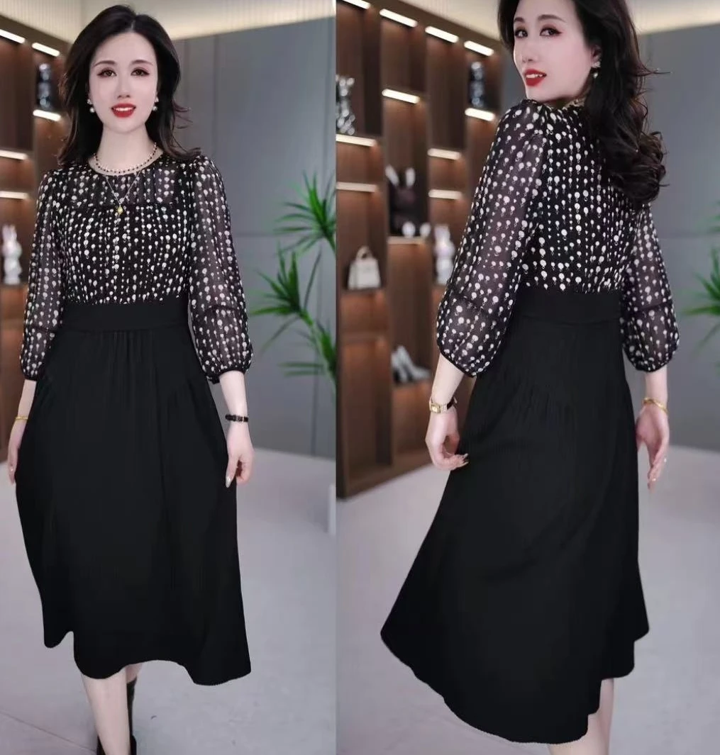 景002 气质百搭显瘦春秋连衣裙