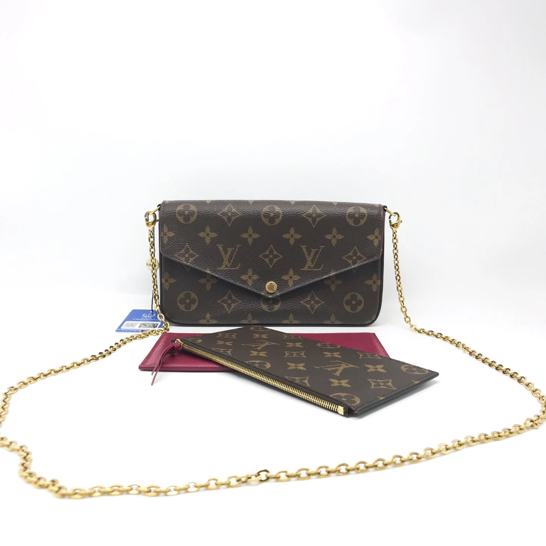 95新 LouisVuitton/路易威登 洋诚二手 LV老花三合一链条包