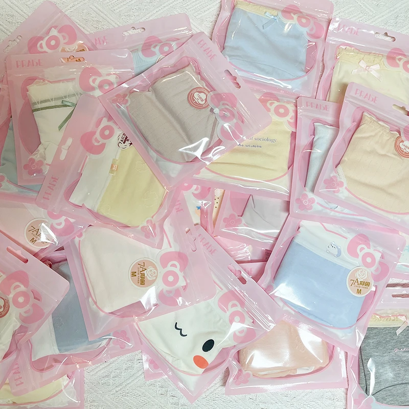 【85斤-105斤】L码/少女透气女士纯棉内裤卡通夏季对对碰套装女生