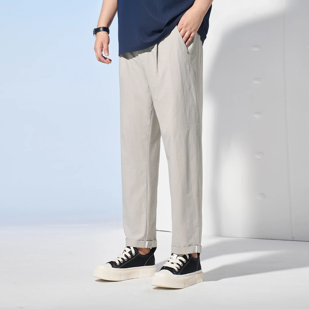 【速干九分裤 】森老板大码男装夏季男士显瘦显高宽松加大码休闲裤