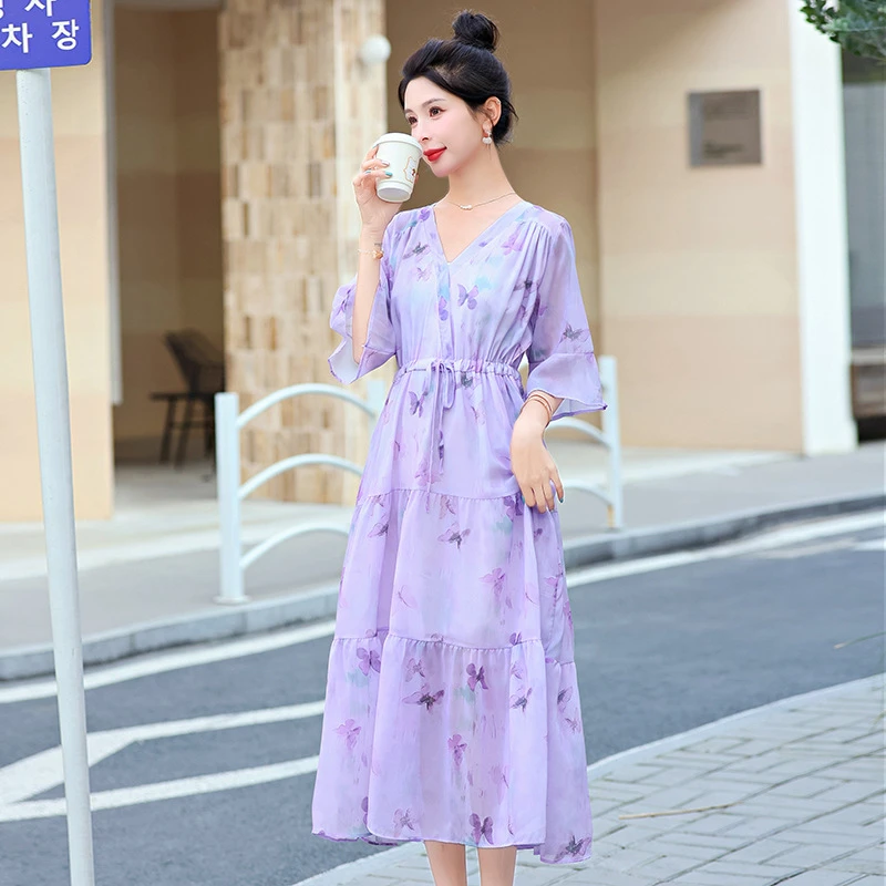 2025年夏季上新气质时尚优雅小众设计高级感清凉透气潮流连衣裙