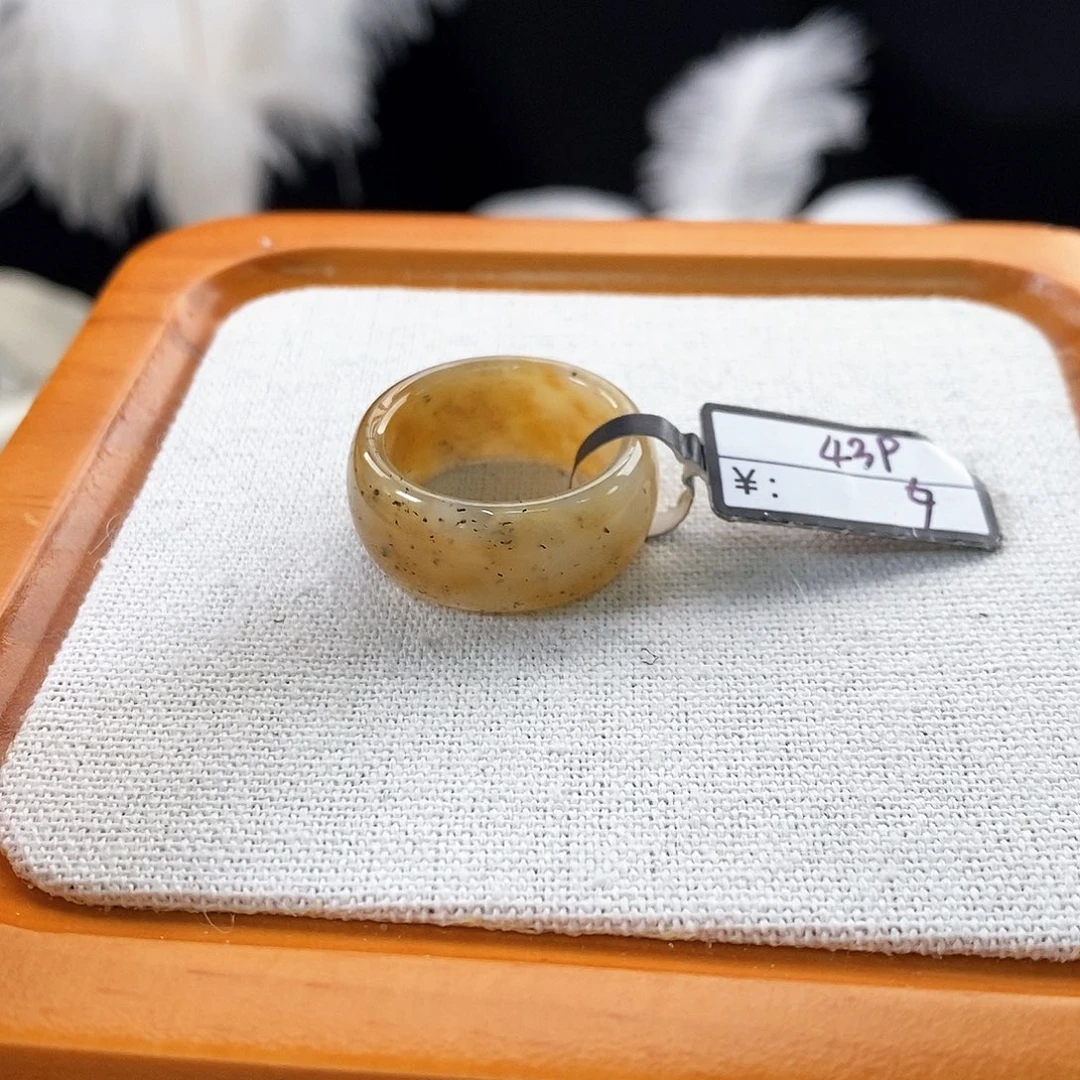 和田玉未镶嵌戒指r21糖青花轮胎19.6