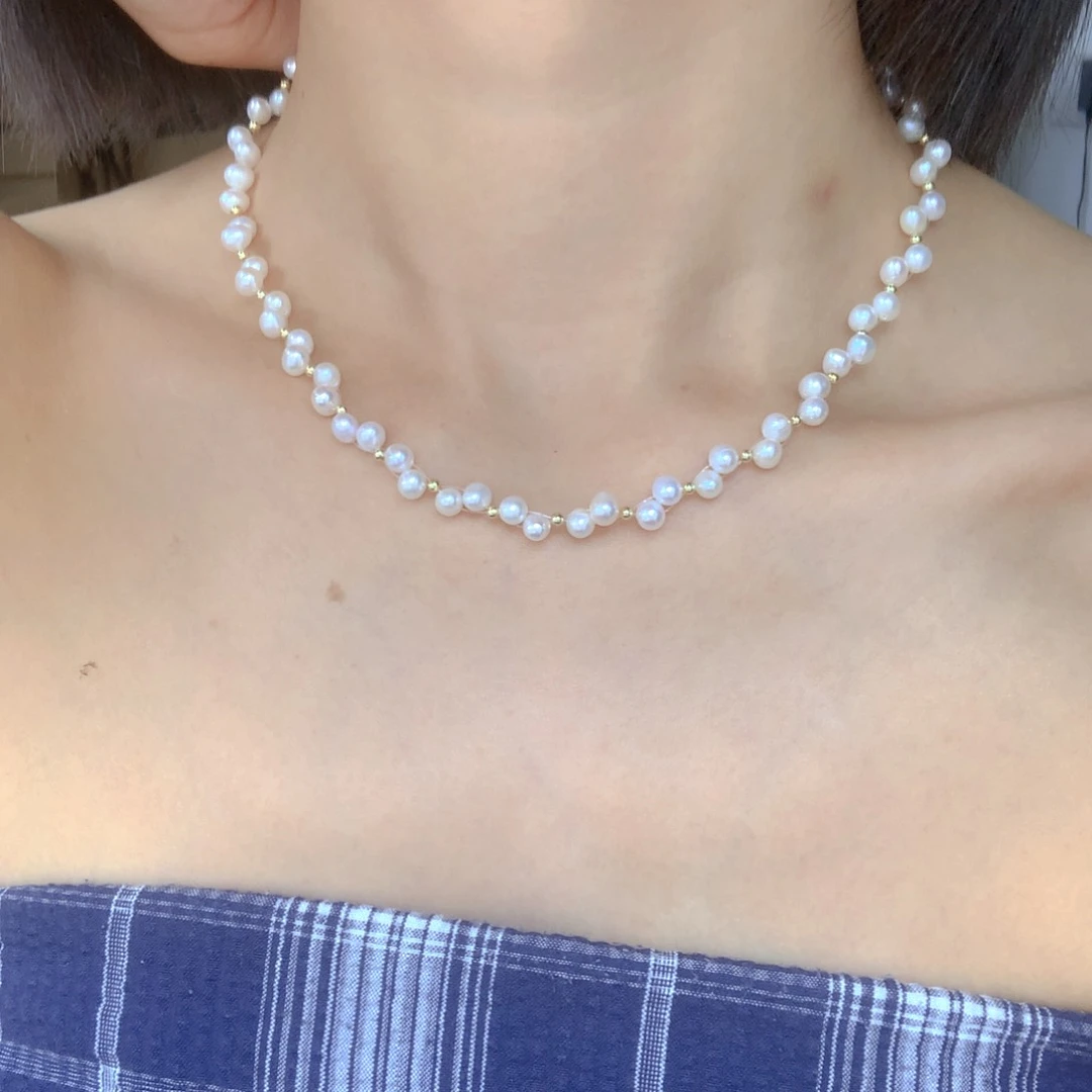 银S925镶嵌耳饰淡水珍珠