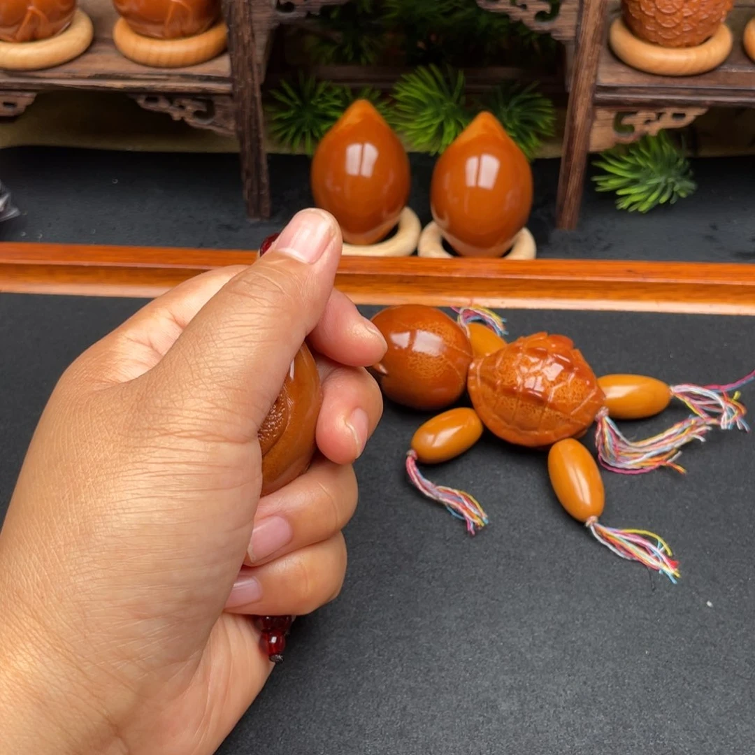 橄榄核吊坠三面穿配