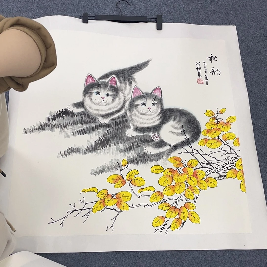 国画作品小姐姐放漏…