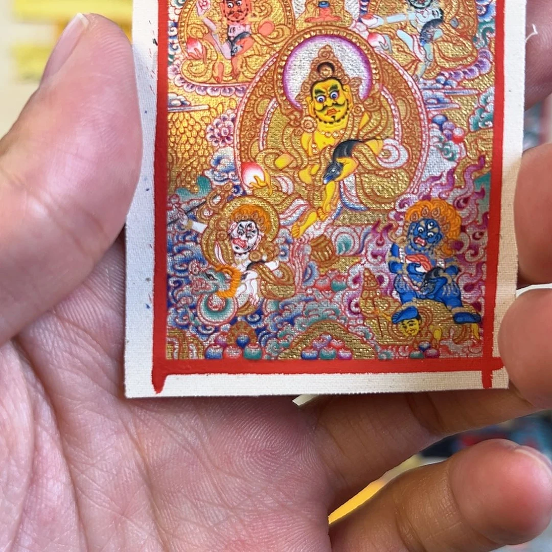 ᝰ***ꪝ吊坠五路财神｜热贡手绘