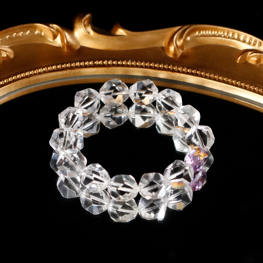 天空之境/18K金全净体水晶手串