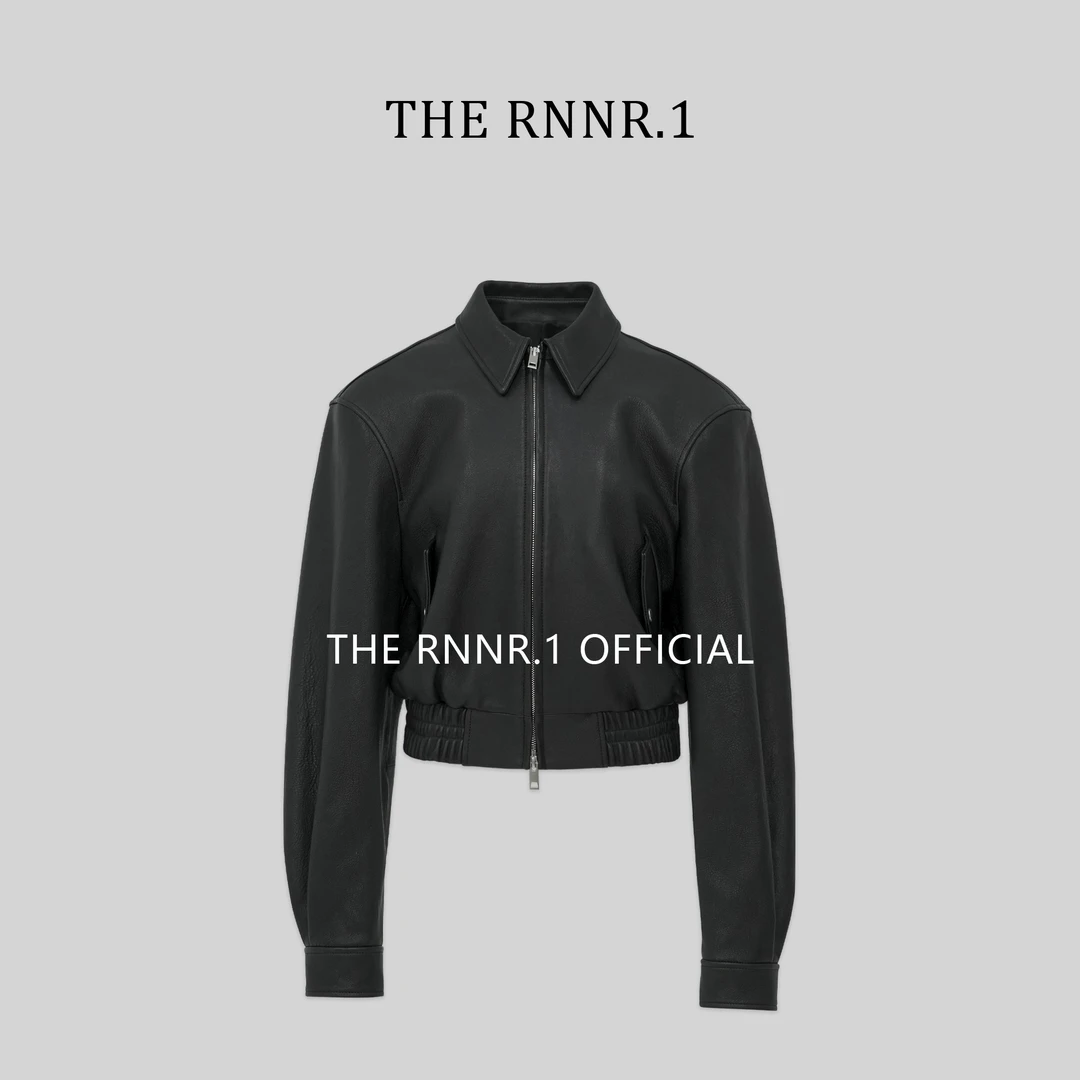 THE RNNR.1欧美 帅气羊皮 垫肩皮衣外套