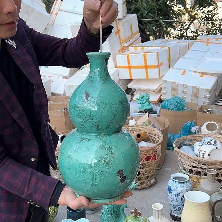 瓶高度38厘米口径5厘米微瑕捡漏