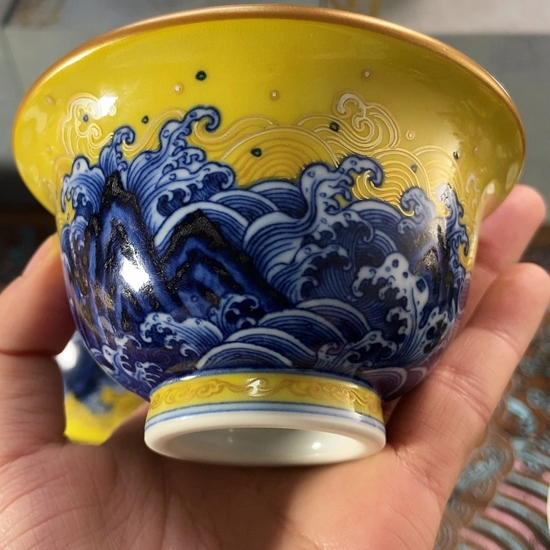 水造 黄釉江娅海水压手
