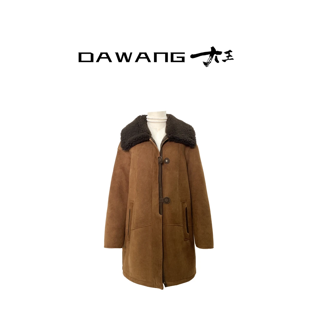 DAWANG |【晴日】2025新款常规款琥珀流光美拉德风羊皮毛一体9061改