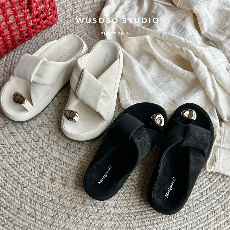 【soso】25ss｜巨无霸鸽子蛋套指拖鞋凉鞋5cm