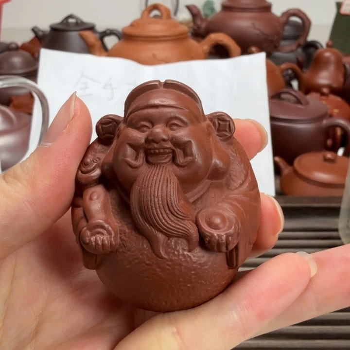 茶壶紫砂小财神的