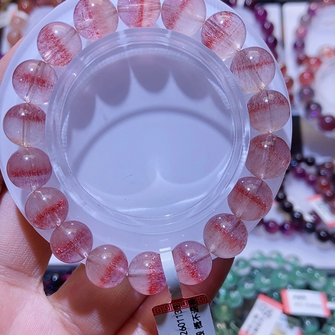 未镶嵌手链水晶粉超七11.6