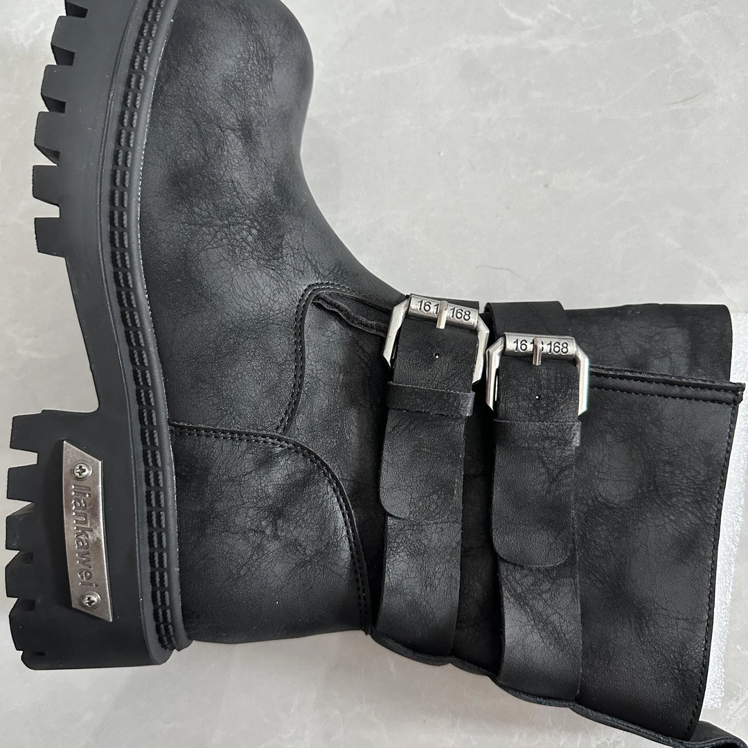 H复古薄绒百搭马丁靴250181