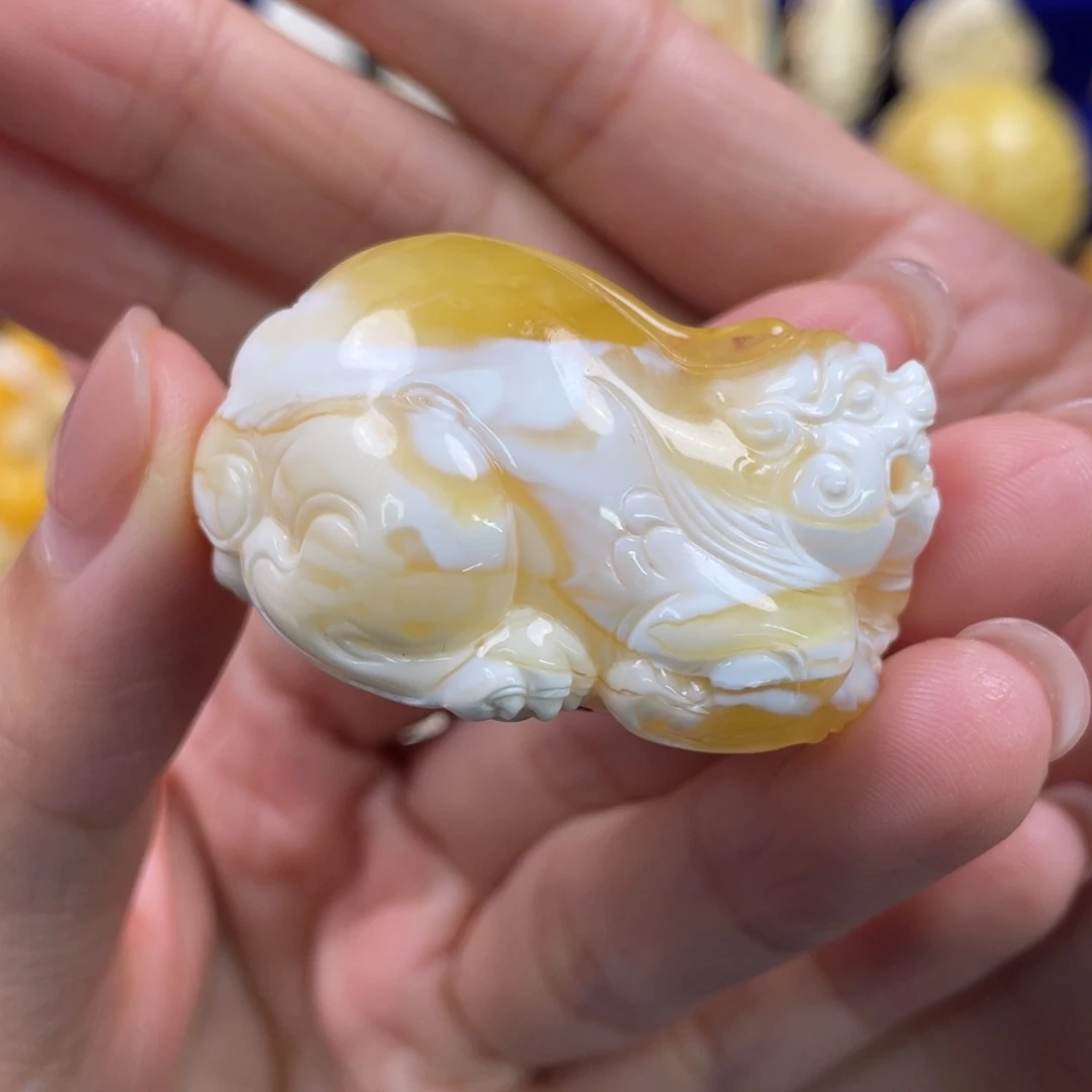 未镶嵌蜜蜡裸石琥珀蜜蜡貔貅吊坠