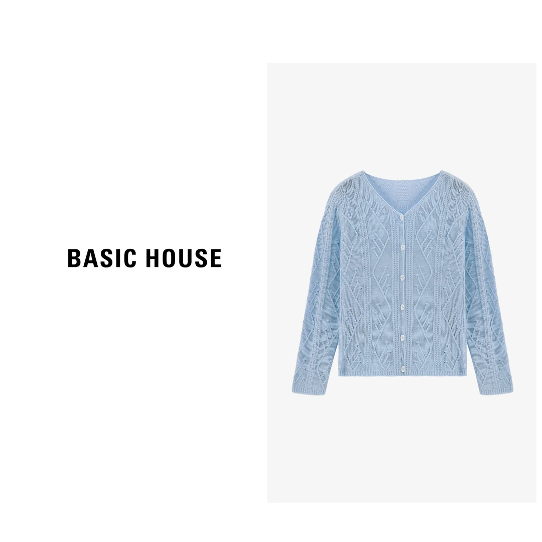 Basic House/百家好长袖针织时尚休闲女士印花毛衣B06245C5822