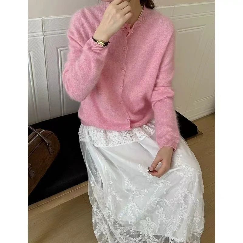 2086 开衫羊绒衫拉绒慵懒宽松经典百搭