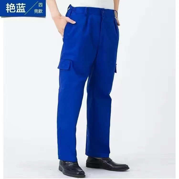 春夏秋工作服裤子男女多口袋工装裤女汽修电焊机修劳保服裤子耐磨