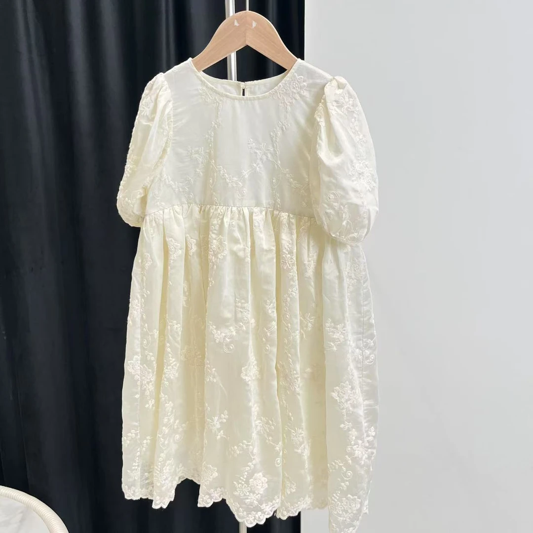 夏款女童米色连衣裙 7153 禾系