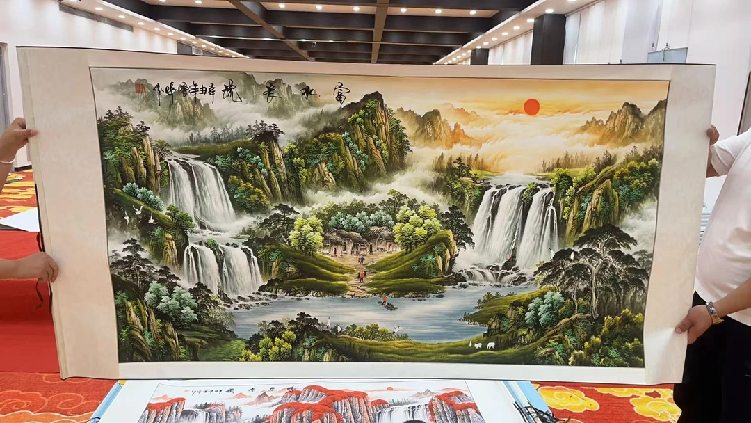 2国画装饰挂画卷轴高档锦绫已装裱大六尺（13）